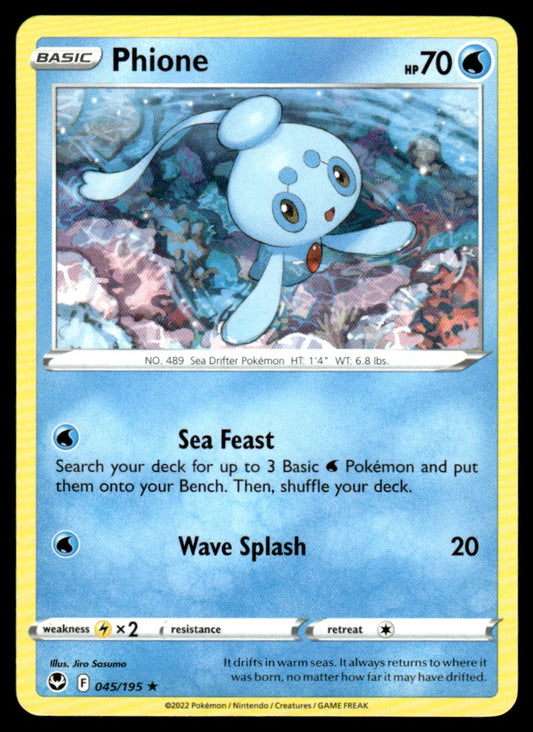 Phione 045/195 Rare - Silver Tempest - Sword & Shield