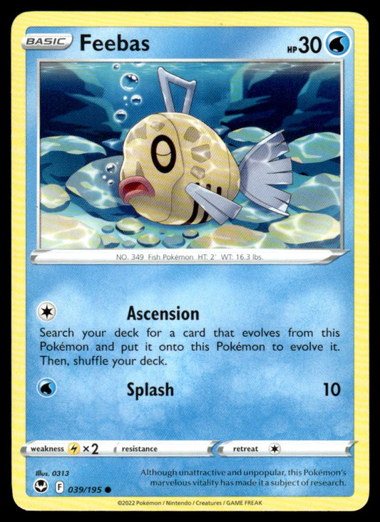 Feebas 039/195 Comun - Silver Tempest - Sword & Shield