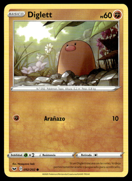 Diglett 092/202 Comun - Sword & Shield Base Set - Sword & Shield