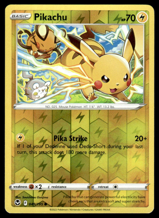 Pikachu 049/195 Reverse - Silver Tempest - Sword & Shield