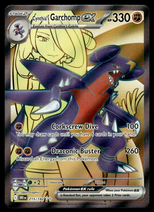 Cynthia's Garchomp ex 215/182 - Destined Rivals - Scarlet & Violet