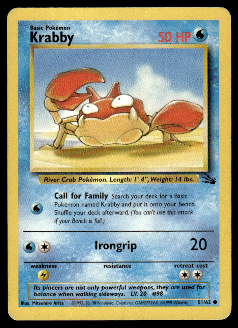 LP Krabby 51 No Holo - Fossil