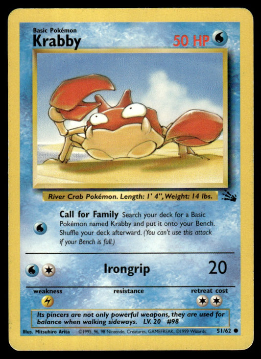 LP Krabby 51 No Holo - Fossil