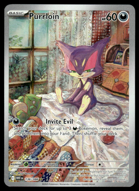 Purrloin 136/086 - White Flare - Scarlet & Violet