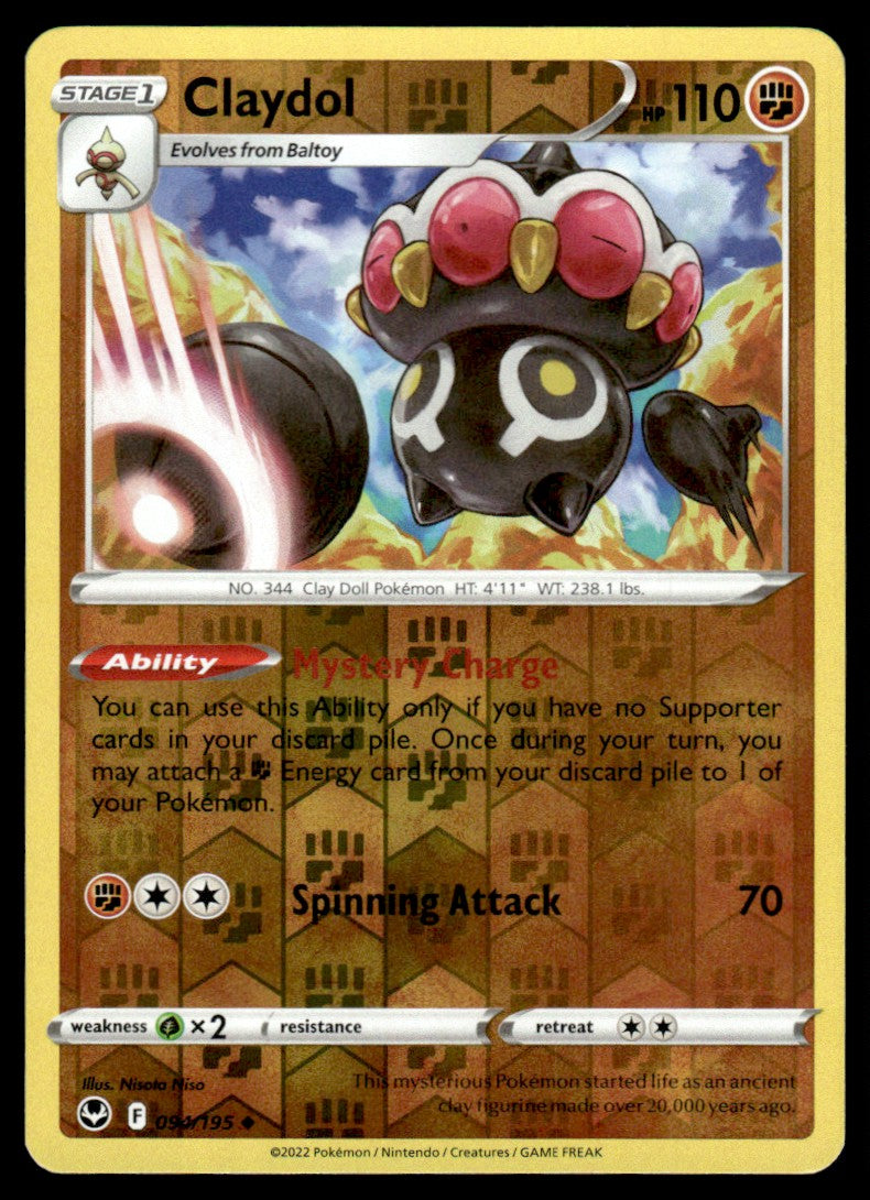 Claydol 094/195 Reverse - Silver Tempest - Sword & Shield