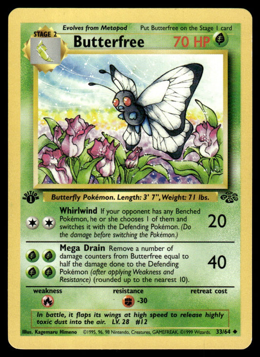 LP Butterfree 1st Edition 33 No Holo - Jungle