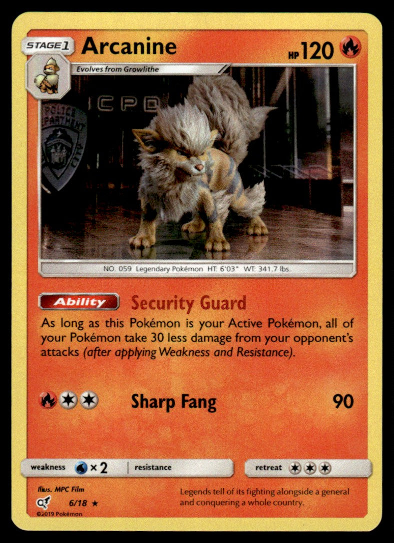 Arcanine Holo 6 - Detective Pikachu