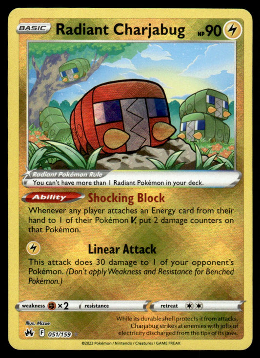 Radiant Charjabug 051/159 - Crown Zenith - Sword & Shield