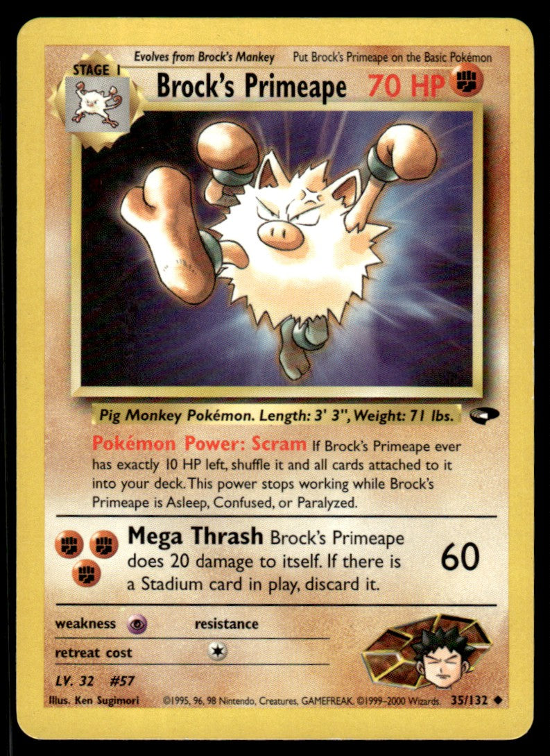 LP Brock’s Primeape 35 No Holo - Gym Challenge