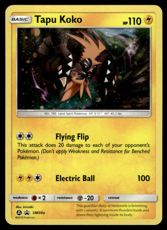 LP - Tapu Koko SM30A - Holo - Sun & Moon Promos