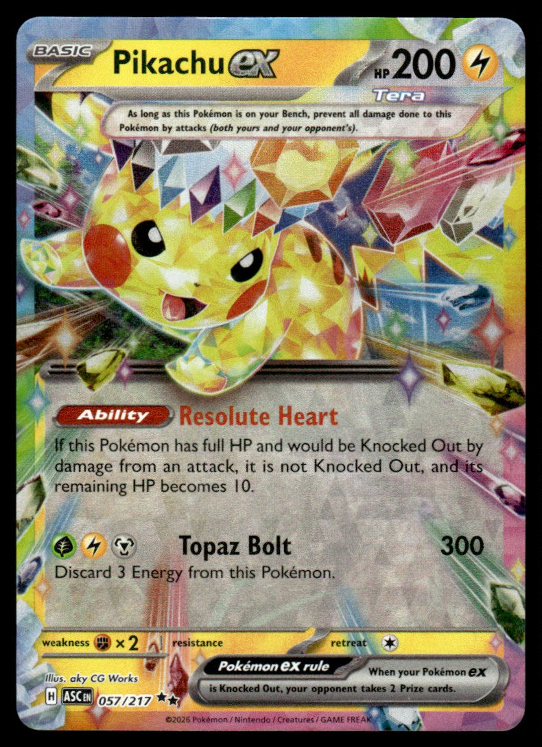 Pikachu ex 057/217 - Ascended Heroes - Mega Evolution