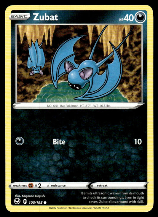 Zubat 103/195 Comun - Silver Tempest - Sword & Shield