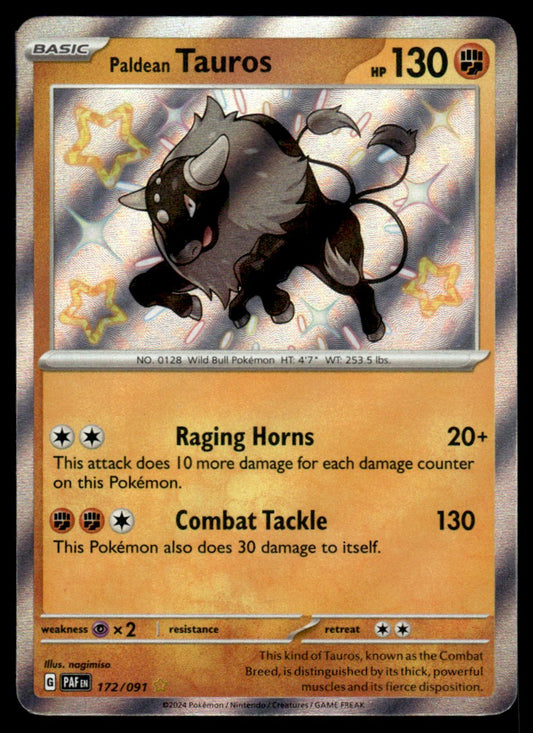 Paldean Tauros 172/091 - Paldean Fates - Scarlet & Violet