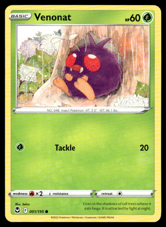 Venonat 001/195 Comun - Silver Tempest - Sword & Shield