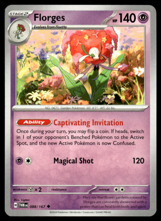 Florges 088/167 Uncomon - Twilight Masquerade - Scarlet & Violet