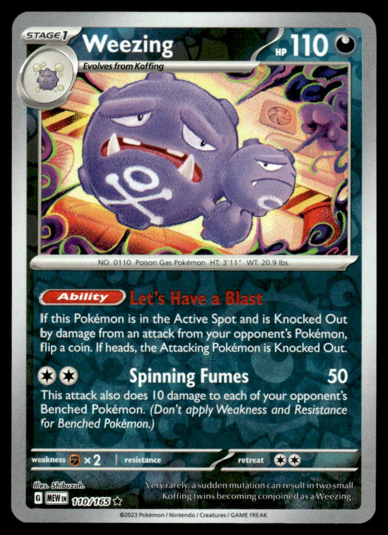 Weezing 110/165 Reverse - Scarlet & Violet - 151 - Scarlet & Violet