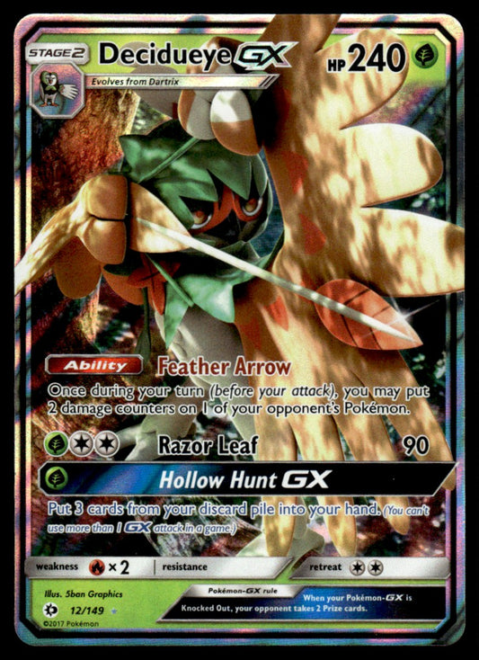 NM Decidueye-GX 12 - Sun & Moon Base Set