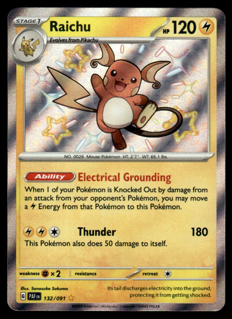 Raichu 132/091 - Paldean Fates - Scarlet & Violet