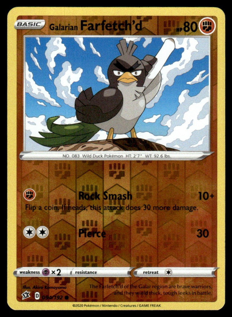 Galarian Farfetch'd 094/192 Reverse - Rebel Clash - Sword & Shield