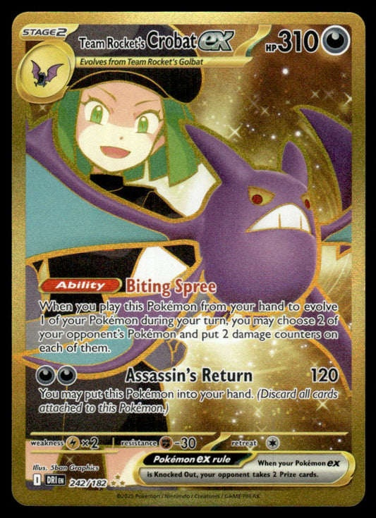 Team Rocket's Crobat ex 242/182 - Destined Rivals - Scarlet & Violet