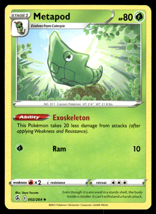 Metapod 002/264 Uncomon - Fusion Strike - Sword & Shield