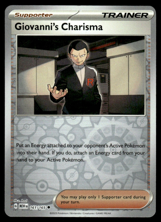 Giovanni's Charisma 161/165 Reverse - Scarlet & Violet - 151 - Scarlet & Violet
