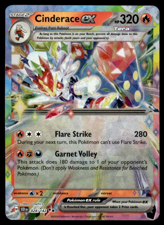 Cinderace ex 028/142 - Stellar Crown - Scarlet & Violet