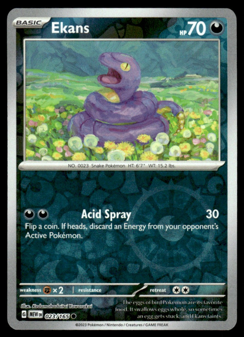 Ekans 023/165 Reverse - Scarlet & Violet - 151 - Scarlet & Violet