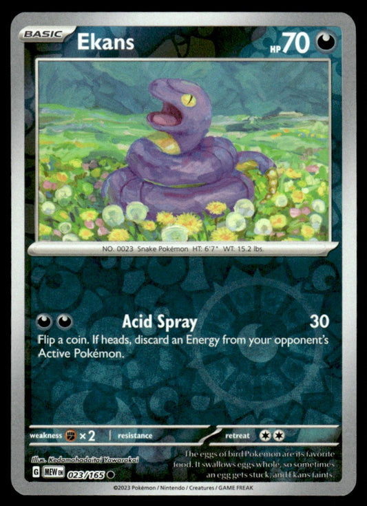 Ekans 023/165 Reverse - Scarlet & Violet - 151 - Scarlet & Violet