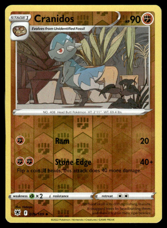 Cranidos 076/189 Reverse - Astral Radiance - Sword & Shield