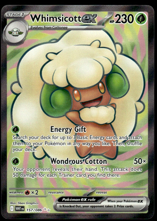 Whimsicott ex 157/086 - White Flare - Scarlet & Violet