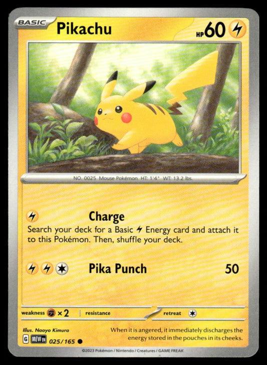 Pikachu 025/165 Comun - Scarlet & Violet - 151 - Scarlet & Violet