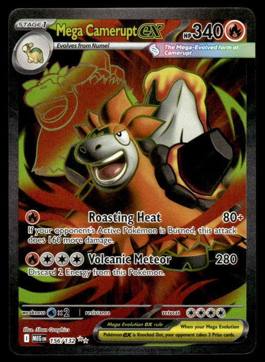 Mega Camerupt Ex 156/132 - Mega Evolution Base Set - Mega Evolution