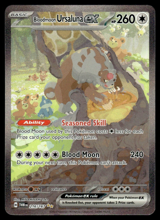Bloodmoon Ursaluna ex 216/167 - Twilight Masquerade - Scarlet & Violet