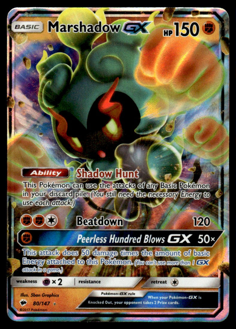 Marshadow-GX - NM - 80 - Burning Shadows