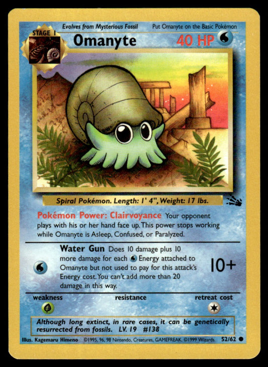 LP Omanyte 52 No Holo - Fossil