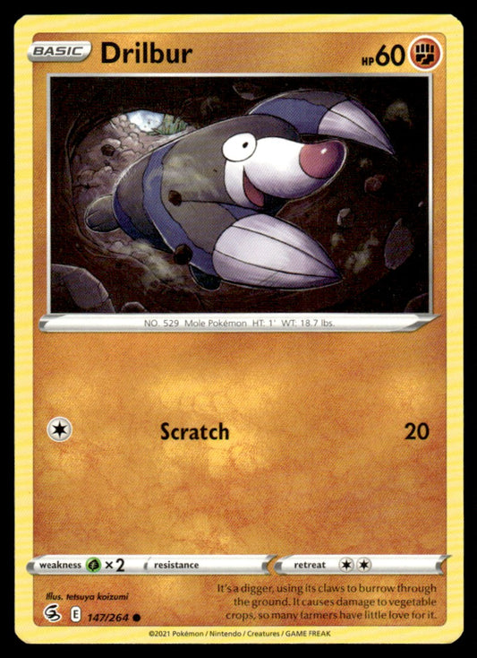 Drilbur 147/264 Comun - Fusion Strike - Sword & Shield