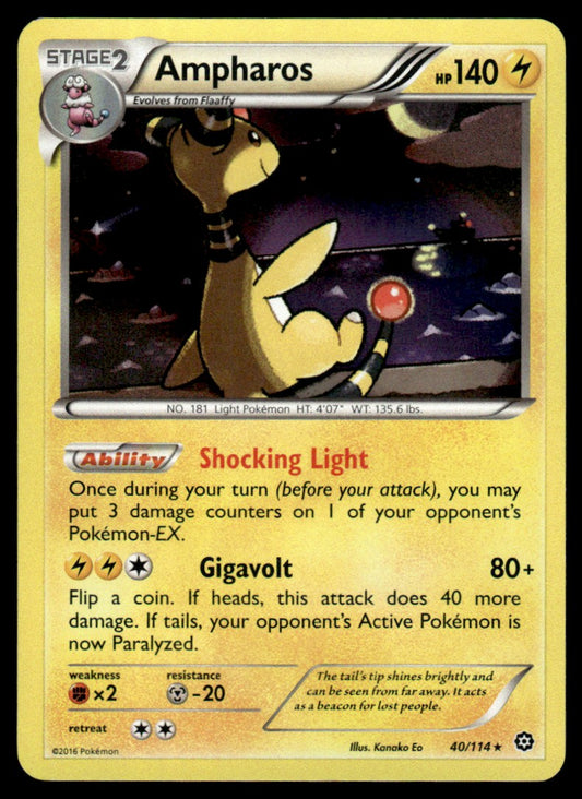 NM - Ampharos 40 - Holo - Steam Siege