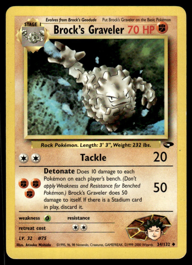 LP Brock’s Graveler 34 No Holo - Gym Challenge