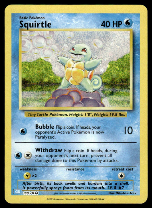 Squirtle 001/034 - Trading Card Game Classic