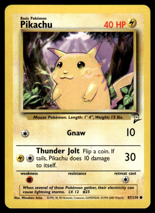 LP Pikachu 87 No Holo - Base Set 2