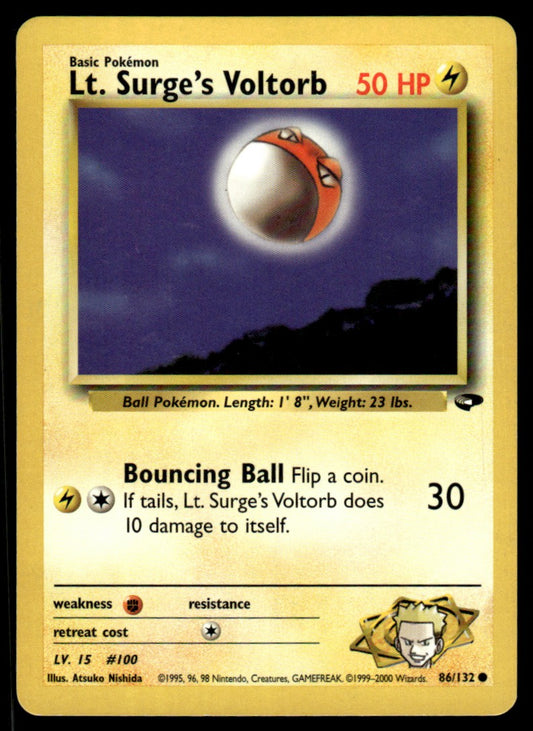 LP Lt. Surge’s Voltorb 86 No Holo - Gym Challenge