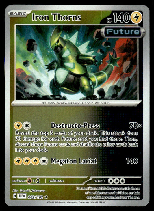 Iron Thorns 062/162 Reverse - Temporal Forces - Scarlet & Violet