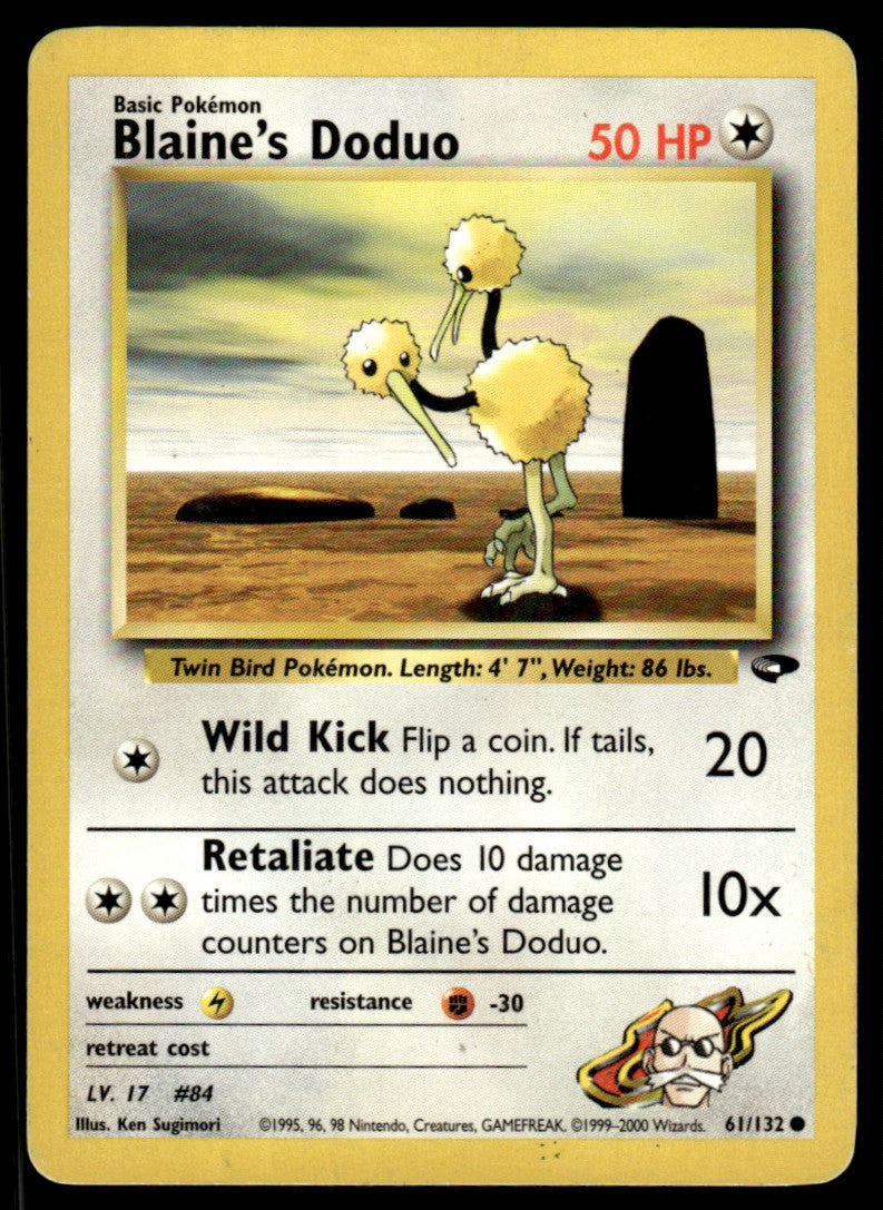 LP Blaine’s Doduo 61 No Holo - Gym Challenge