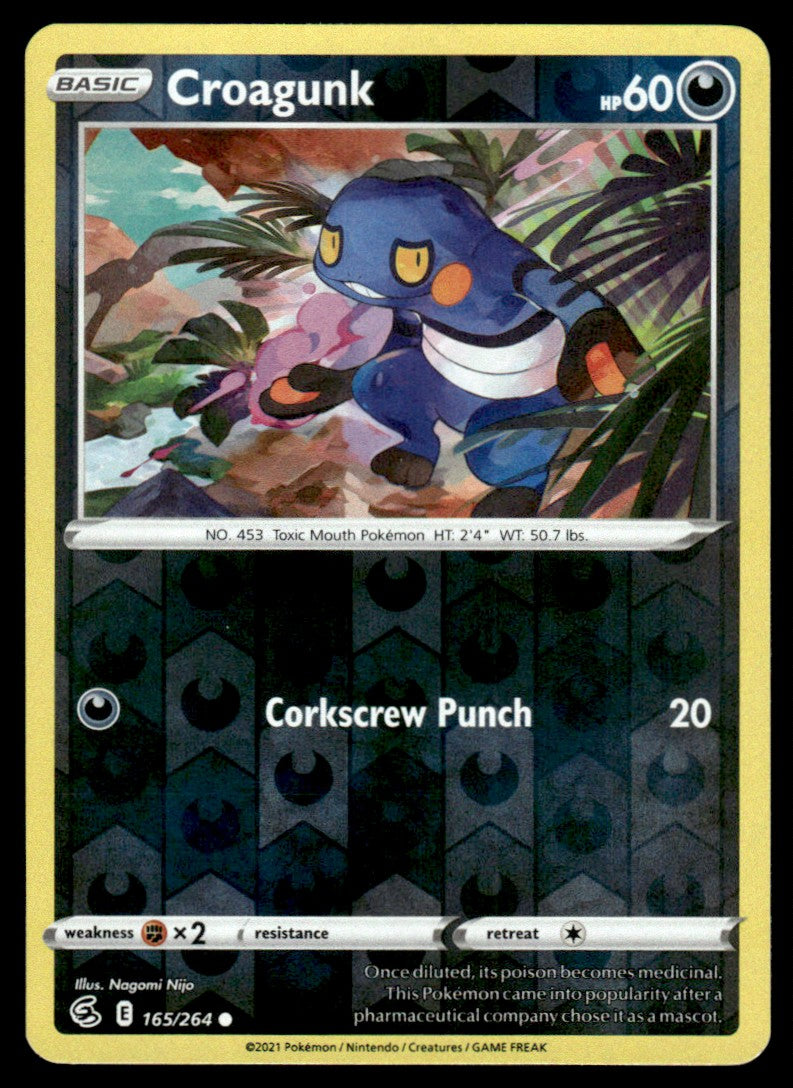 Croagunk 165/264 Reverse - Fusion Strike - Sword & Shield