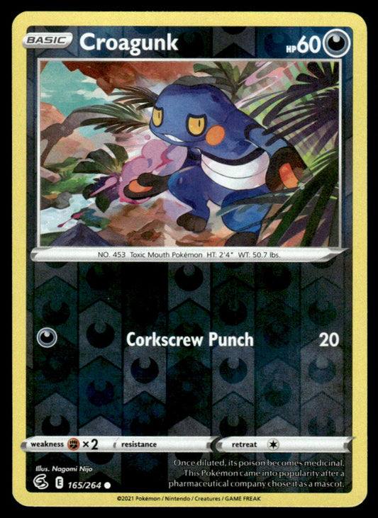 Croagunk 165/264 Reverse - Fusion Strike - Sword & Shield