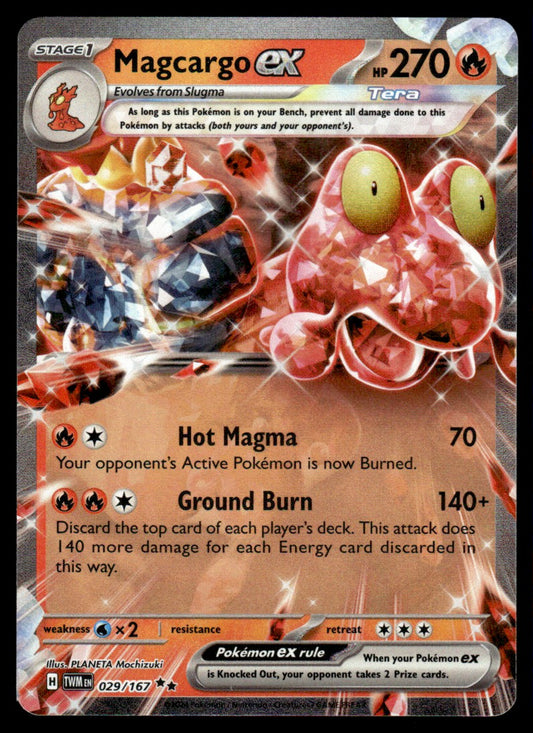 Magcargo ex 029/167 - Twilight Masquerade - Scarlet & Violet