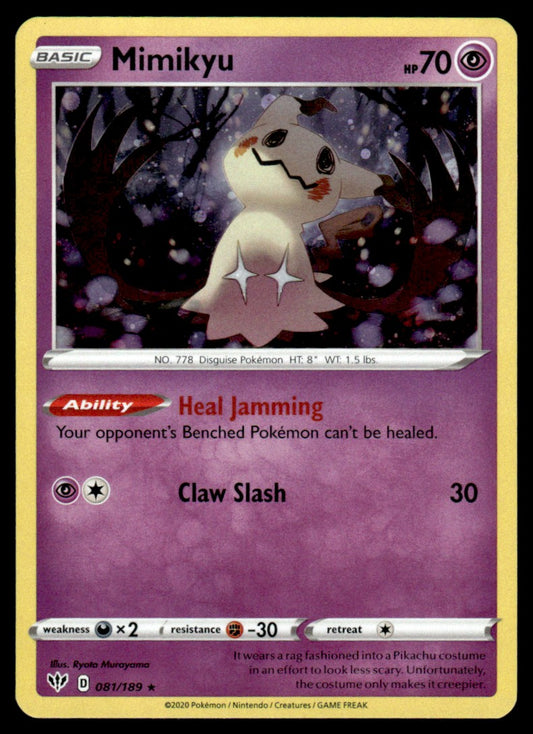 Mimikyu 081/189 Holo - Darkness Ablaze - Sword & Shield