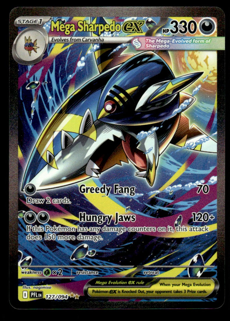 Mega Sharpedo ex 127/094 - Phantasmal Flames - Mega Evolution