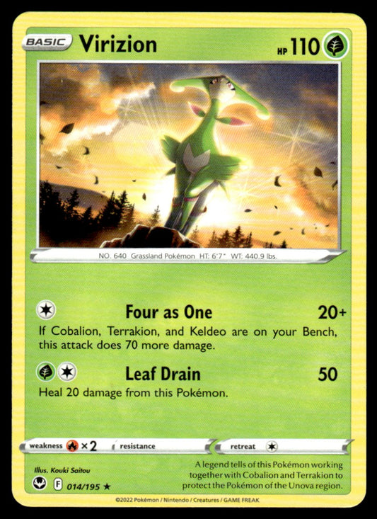 Virizion 014/195 Rare - Silver Tempest - Sword & Shield